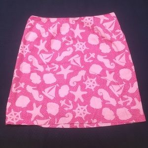 Pink nautical Lily Pulitzer skirt